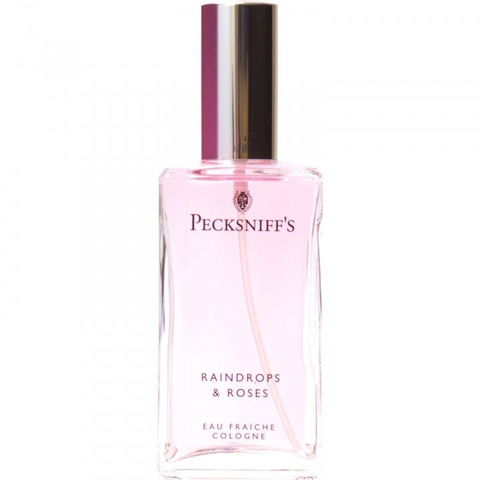 Raindrops & Roses by Pecksniff's perfume bottle