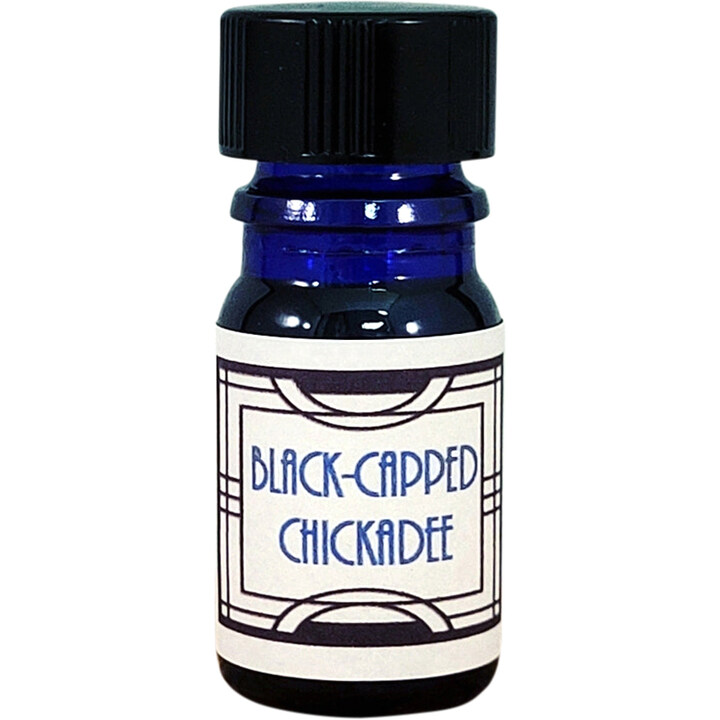 Black-Capped Chickadee by Nui Cobalt Designs perfume bottle