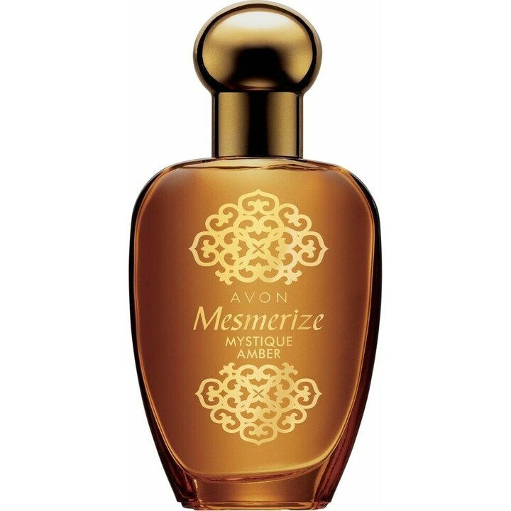Mesmerize Mystique Amber for Her by Avon perfume bottle