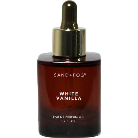 White Vanilla by Sand + Fog perfume bottle