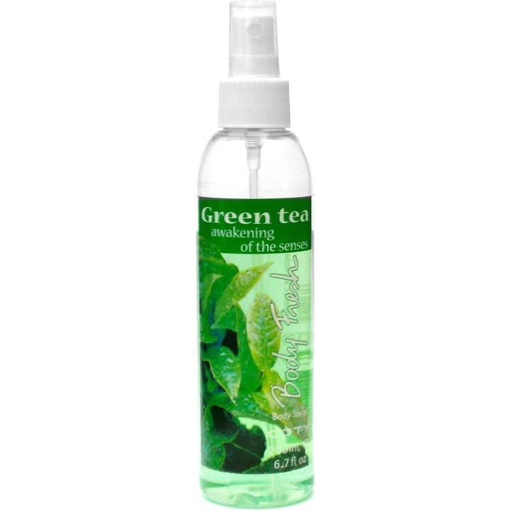 Green Tea by Coty perfume bottle
