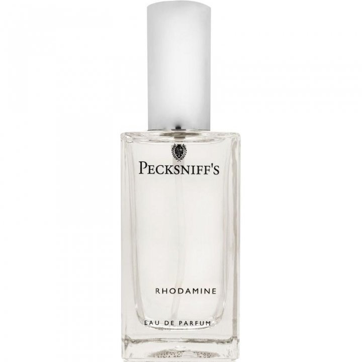 Rhodamine by Pecksniff's perfume bottle