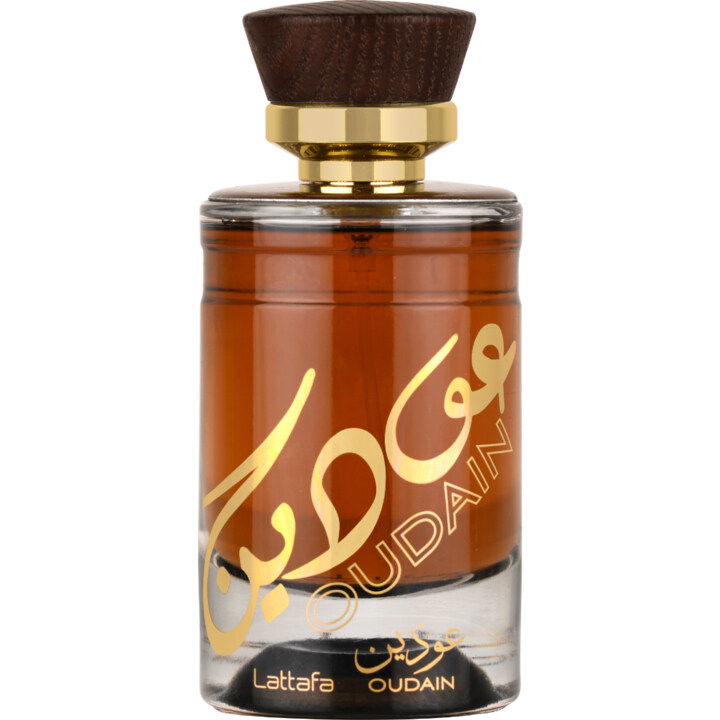 Oudain / عودين by Lattafa / لطافة perfume bottle
