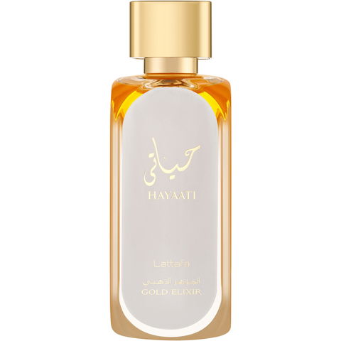 Hayaati Gold Elixir by Lattafa / لطافة perfume bottle