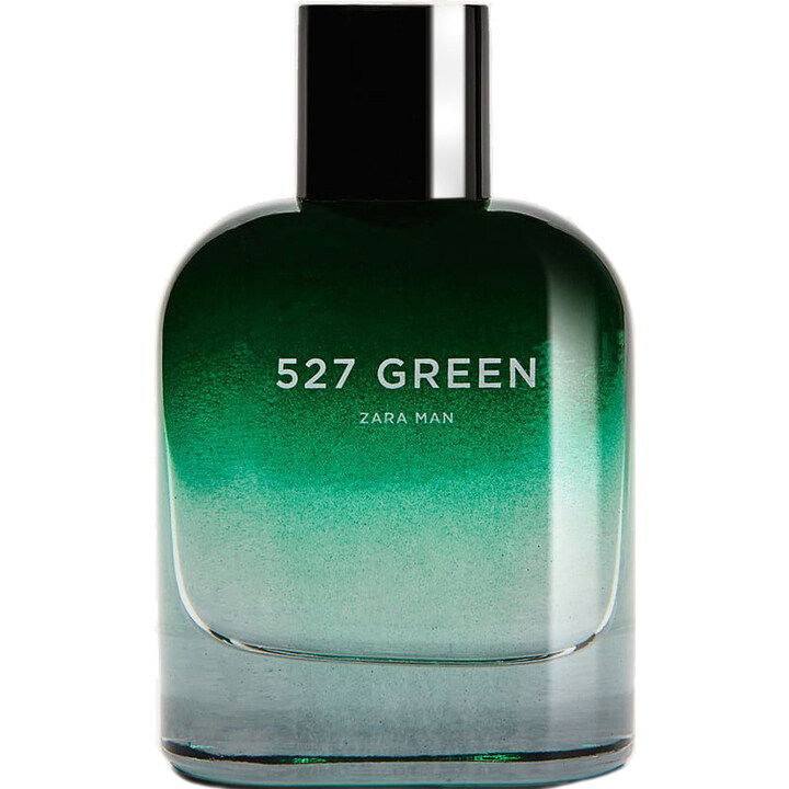 527 Green by Zara perfume bottle