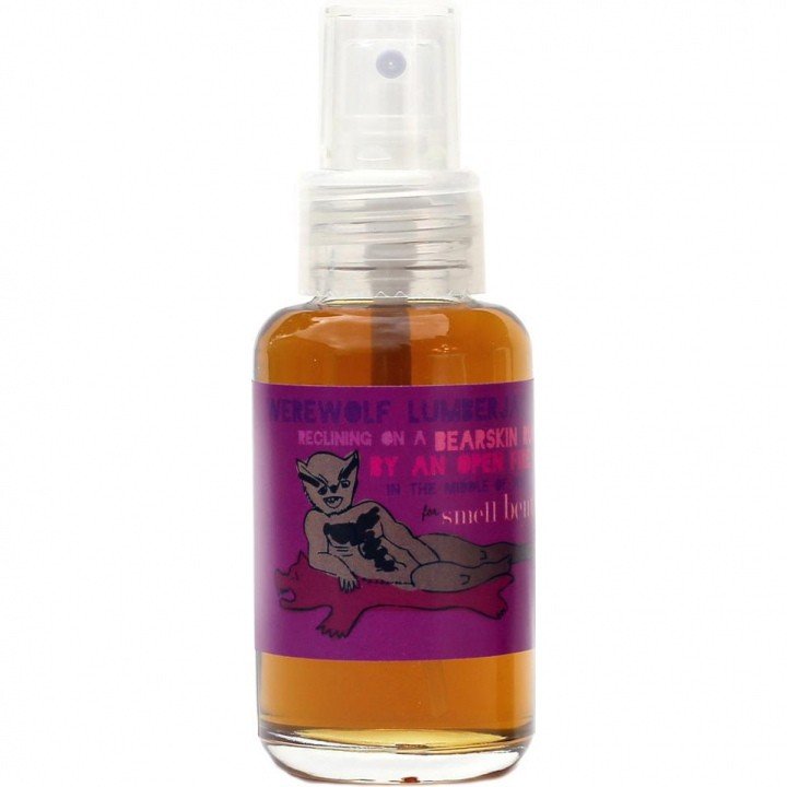 Werewolf Lumberjack Reclining On a Bearskin Rug by Smell Bent perfume bottle