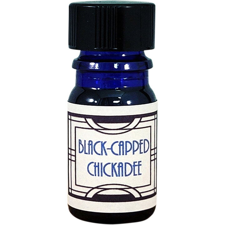 Black-Capped Chickadee by Nui Cobalt Designs perfume bottle