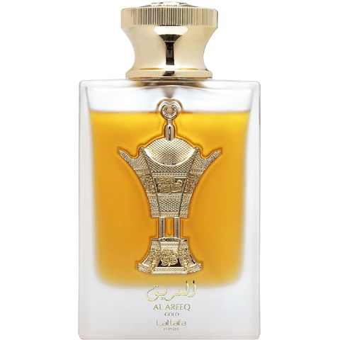 Al Areeq Gold by Lattafa Pride perfume bottle