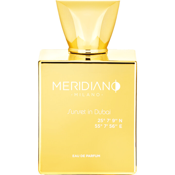 Sunset in Dubai 25° 7’ 9’’ N 55° 7’ 56’’ E by Meridiano perfume bottle