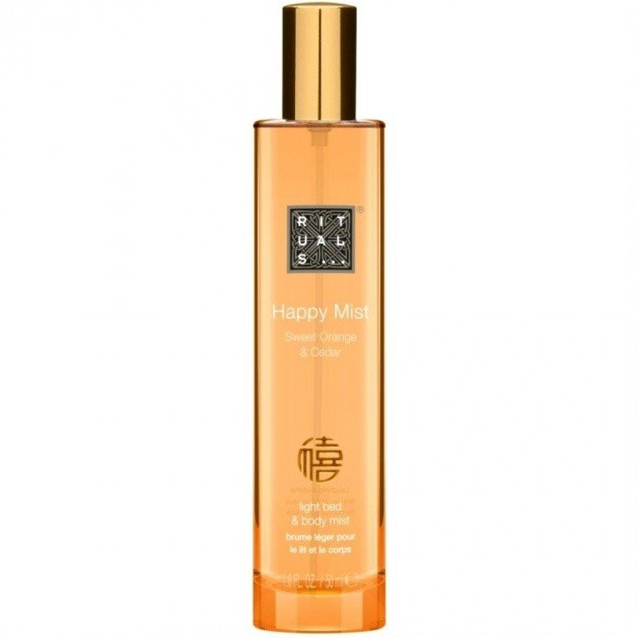 The Ritual of Mehr / The Ritual of Happy Buddha / Happy Mist - Sweet Orange & Cedar by Rituals perfume bottle