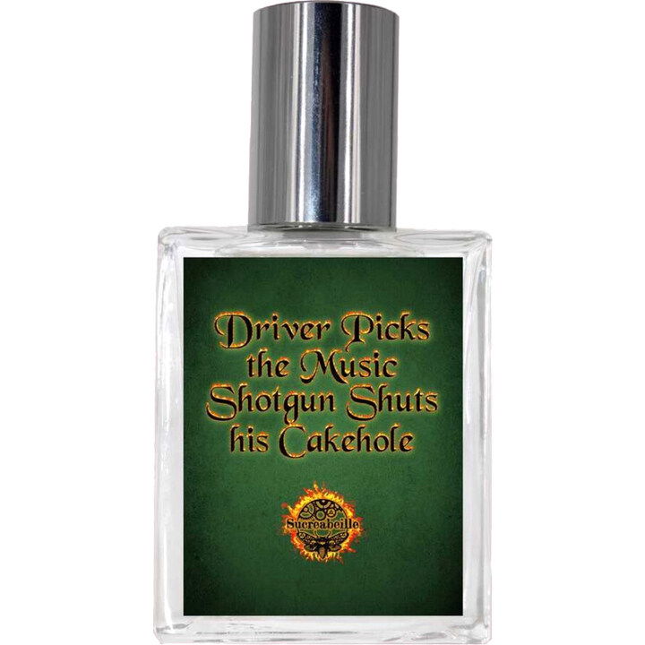 Driver Picks the Music, Shotgun Shuts His Cakehole EDP by Sucreabeille perfume bottle