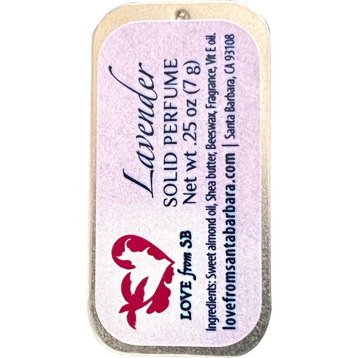 Lavender by Love from Santa Barbara perfume bottle