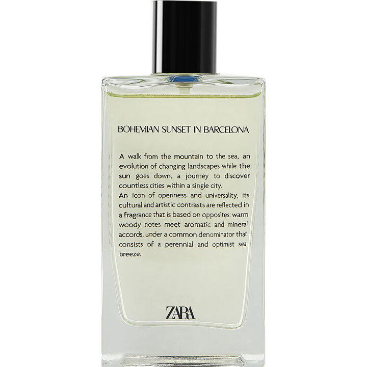 Bohemian Sunset in Barcelona by Zara perfume bottle