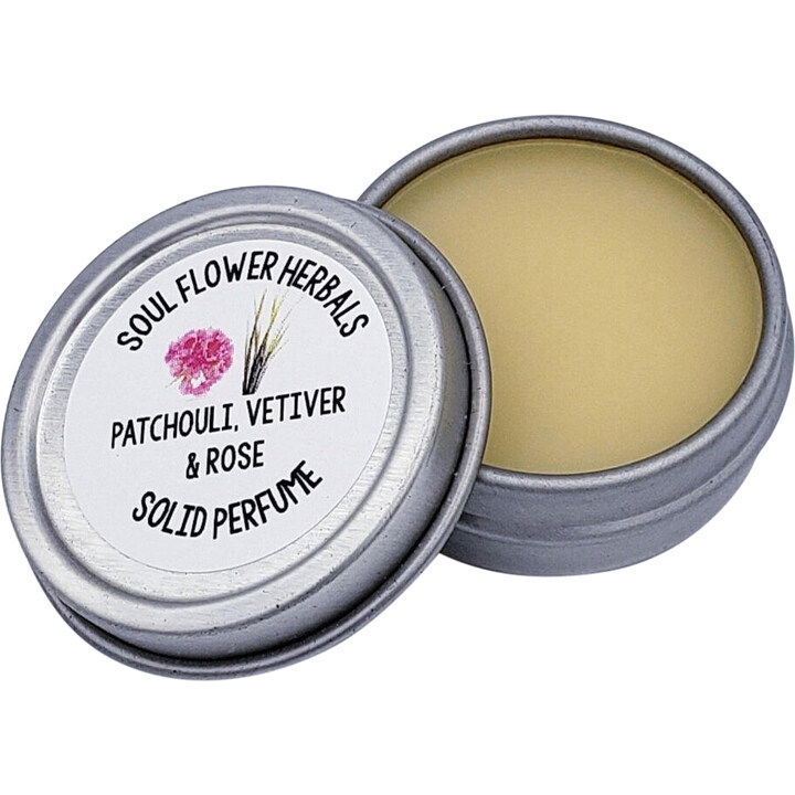 Patchouli, Rose & Vetiver by Soul Flower Herbals perfume bottle