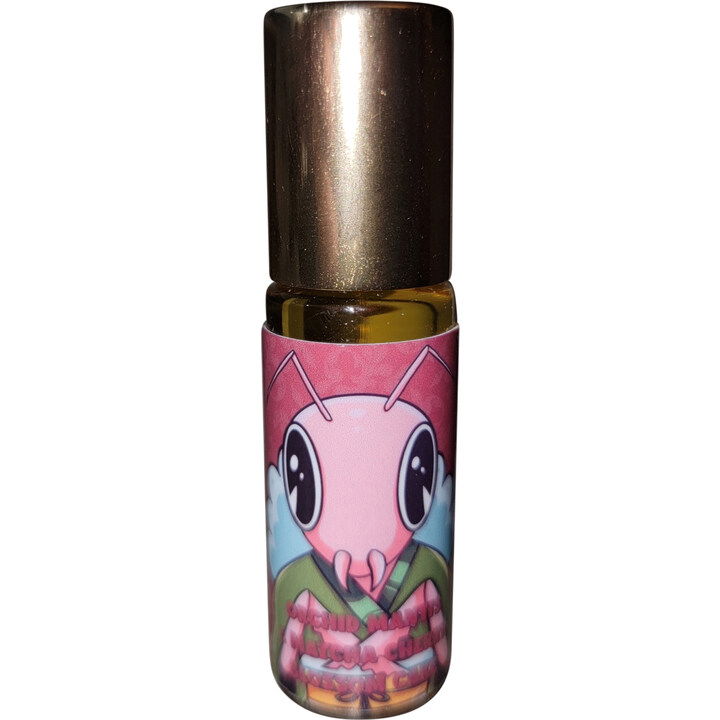 Orchid Mantis & Matcha Cherry Blossom Cake by Death and Floral perfume bottle