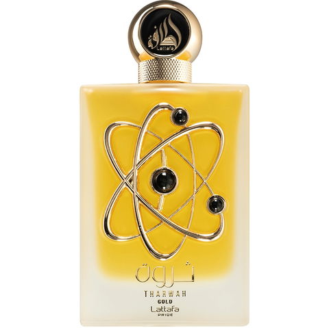 Tharwah Gold by Lattafa / لطافة perfume bottle