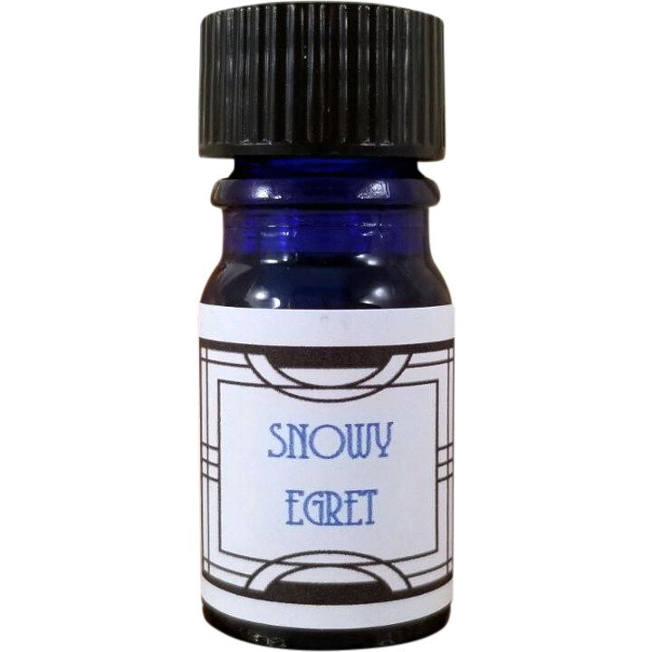 Snowy Egret by Nui Cobalt Designs perfume bottle