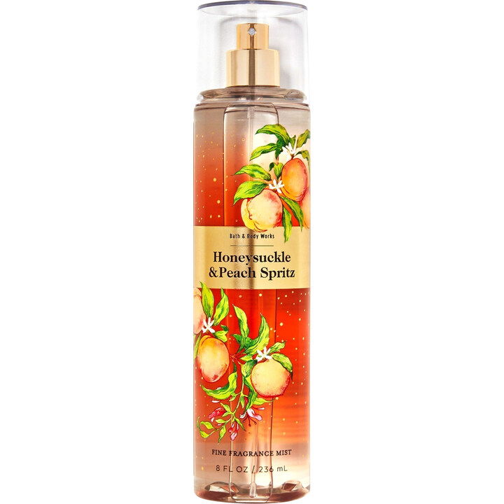 Honeysuckle & Peach Spritz by Bath & Body Works perfume bottle