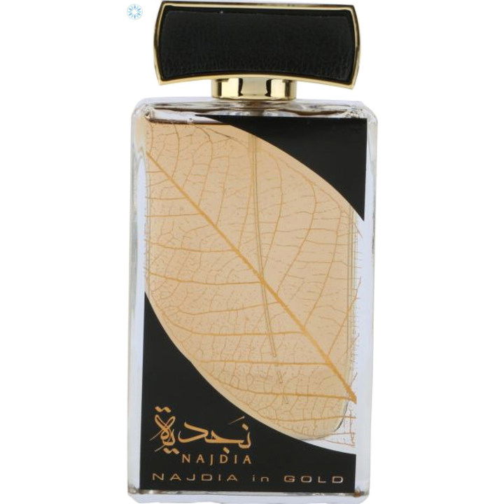 Najdia in Gold by Lattafa / لطافة perfume bottle