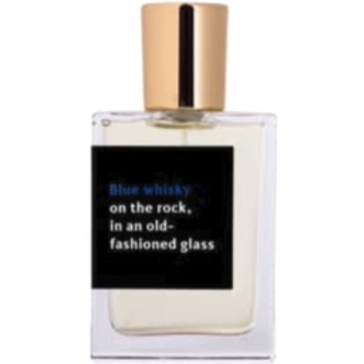 Blue Whisky on the rock, in an old-fashioned glass by Proad perfume bottle