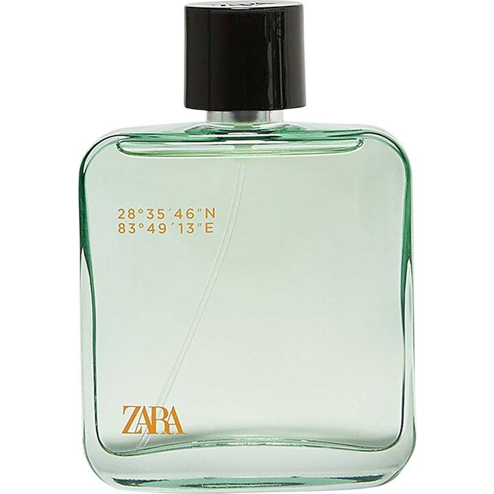 28°35′46″N 83°49′13″E by Zara perfume bottle