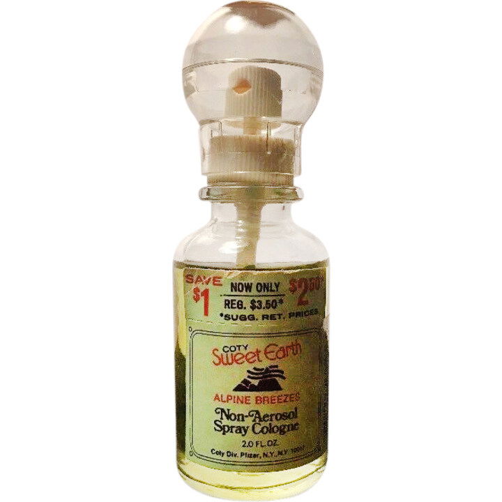 Sweet Earth Alpine Breezes by Coty perfume bottle