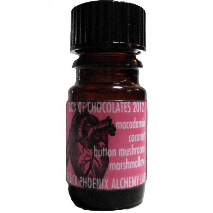 Box of Chocolates 2012 - Macadamia, Coconut, Button Mushroom, Marshmallow by Black Phoenix Alchemy Lab perfume bottle