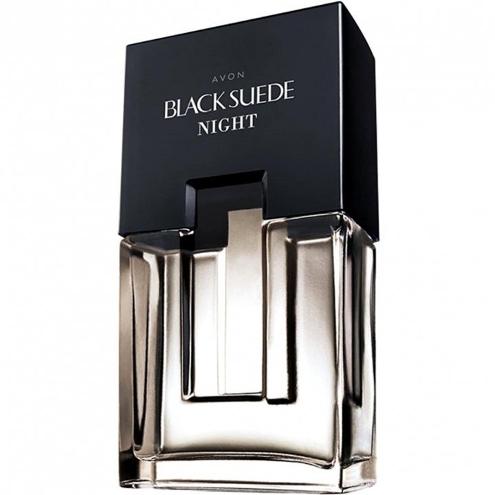 Black Suede Night / Black Essential Night by Avon perfume bottle