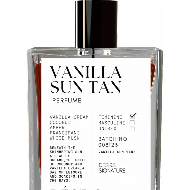 Vanilla Sun Tan by Désirs perfume bottle