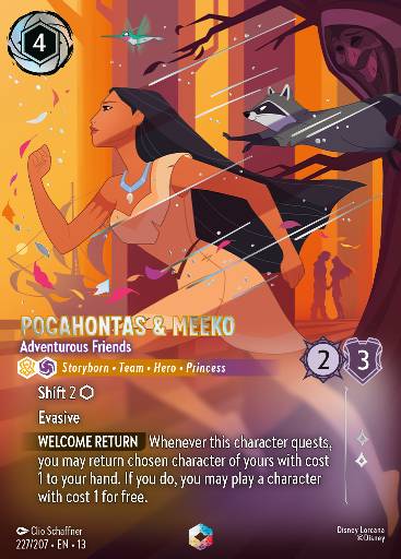 Pocahontas & Meeko - Adventurous Friends 227/207