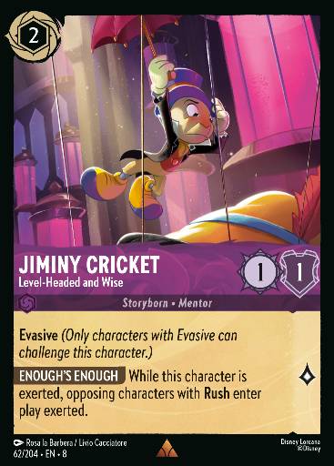 Jiminy Cricket - Level-Headed and Wise 62/204