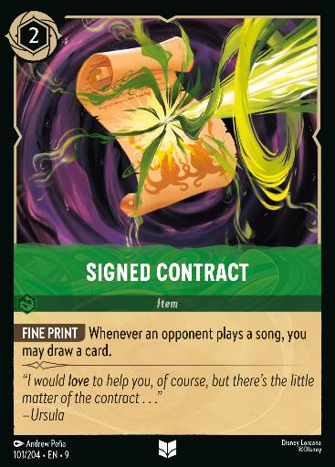 Signed Contract 101