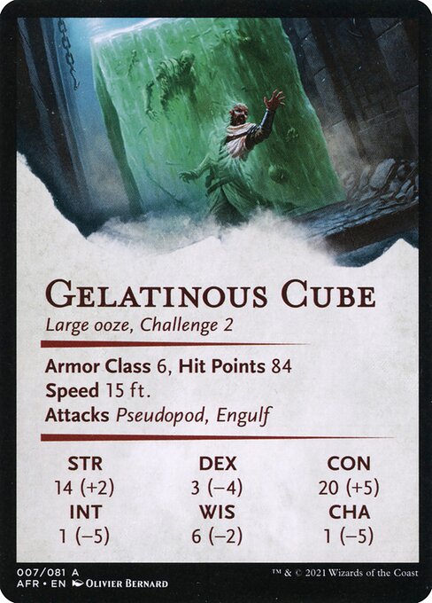 Gelatinous Cube // Gelatinous Cube 7, back face