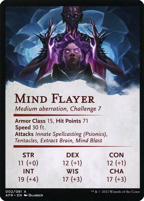 Mind Flayer // Mind Flayer 2, back face