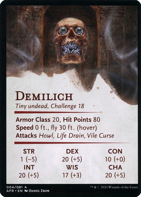 Demilich // Demilich 4, back face