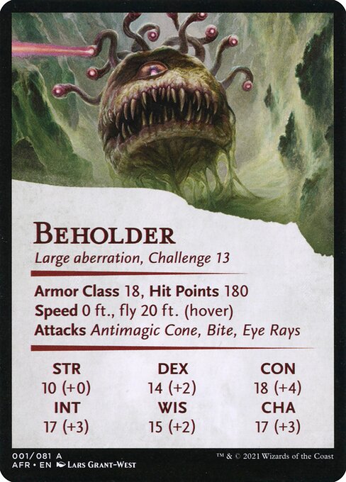 Baleful Beholder // Beholder 1, back face