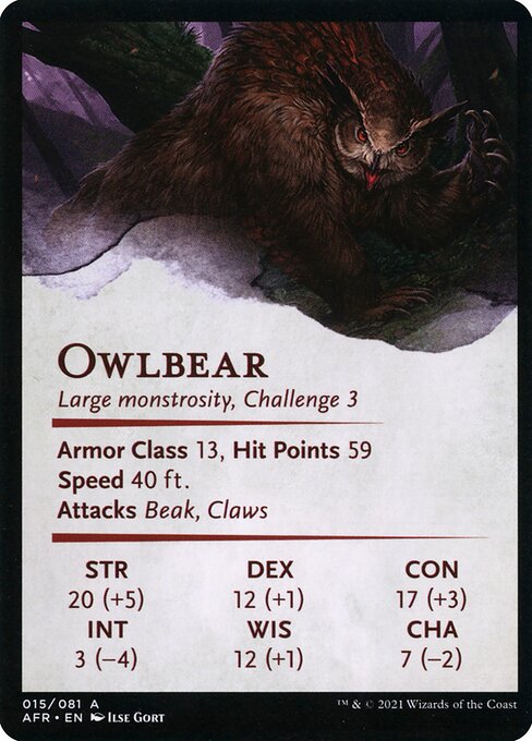 Owlbear // Owlbear 15, back face