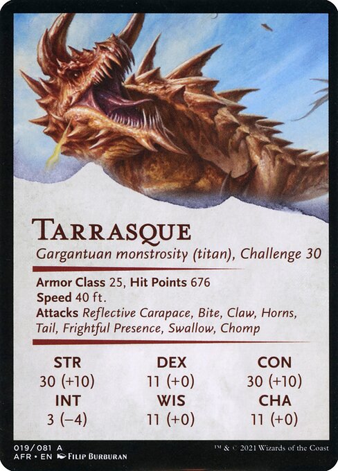 The Tarrasque // Tarrasque 19, back face
