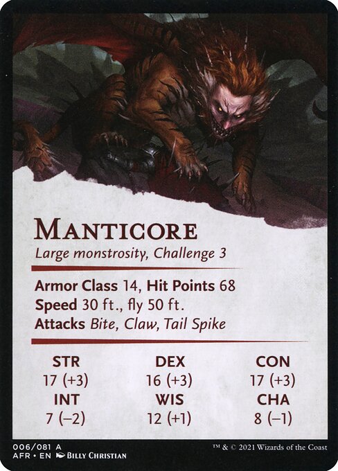 Manticore // Manticore 6, back face