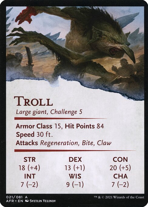 Loathsome Troll // Troll 21, back face