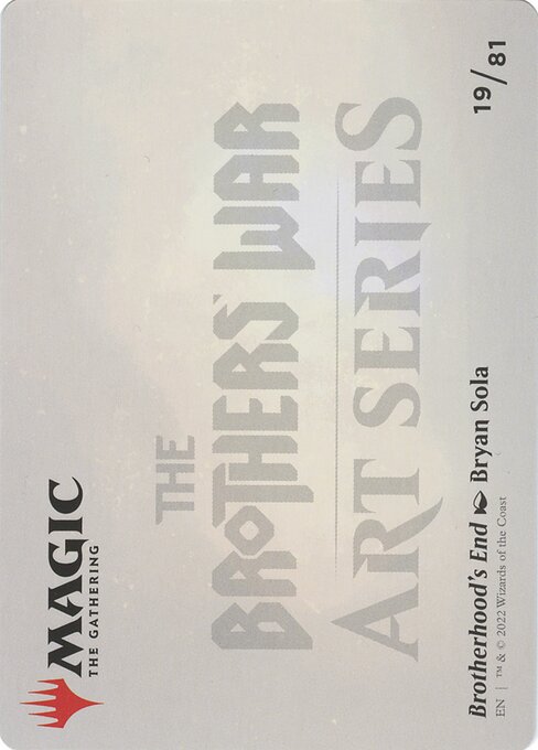 Brotherhood's End // Brotherhood's End 19, back face