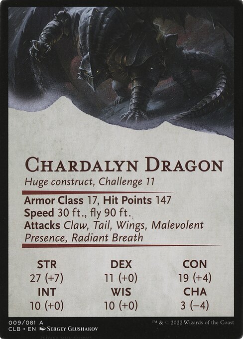 Chardalyn Dragon // Chardalyn Dragon 9, back face