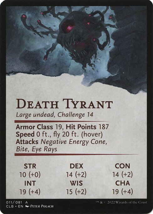 Ghastly Death Tyrant // Ghastly Death Tyrant 11, back face