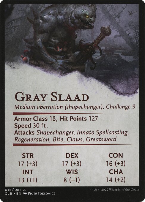 Gray Slaad // Gray Slaad 15, back face