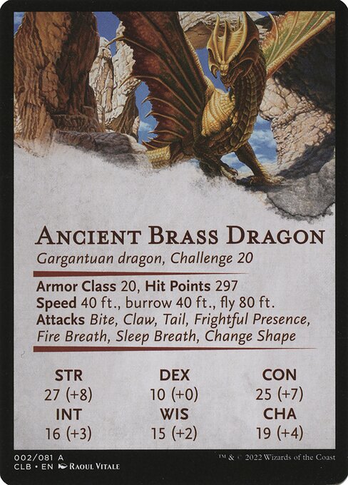 Ancient Brass Dragon // Ancient Brass Dragon 2, back face