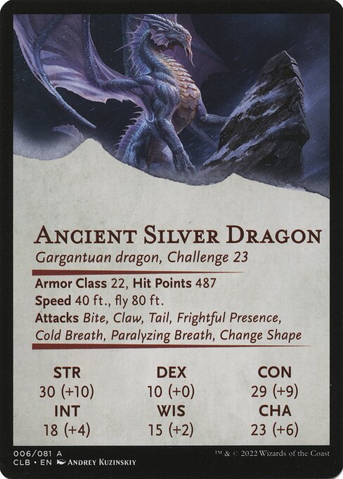 Ancient Silver Dragon // Ancient Silver Dragon 6, back face