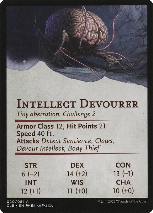 Intellect Devourer // Intellect Devourer 20, back face