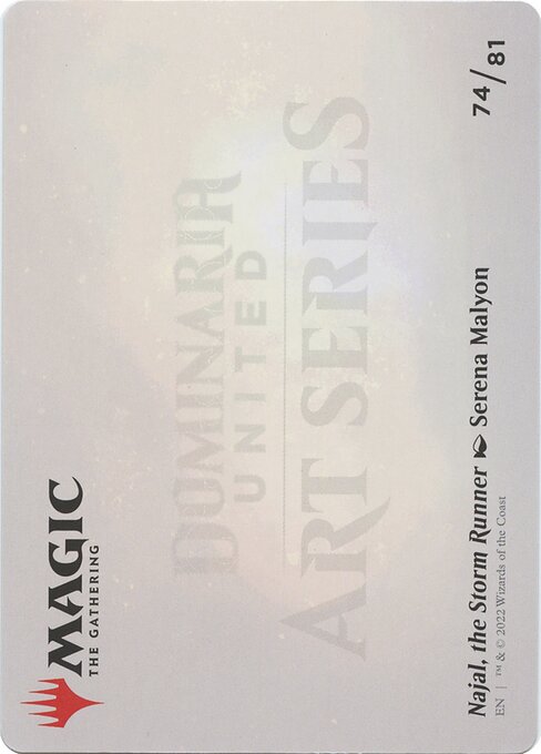 Najal, the Storm Runner // Najal, the Storm Runner 74, back face