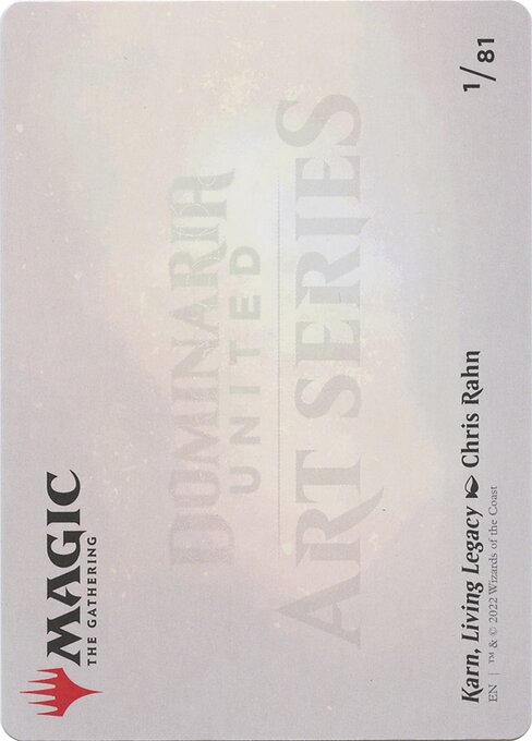 Karn, Living Legacy // Karn, Living Legacy 1, back face