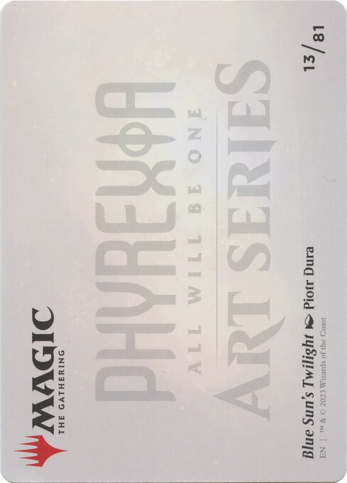Blue Sun's Twilight // Blue Sun's Twilight 13, back face